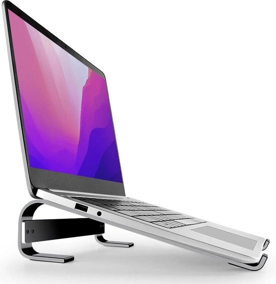 Altezza Laptop 10-18 Pollici - Supporte Laptop Ventilato - Incluso Kit Accessori - Nero Alluminio Altezza Laptop