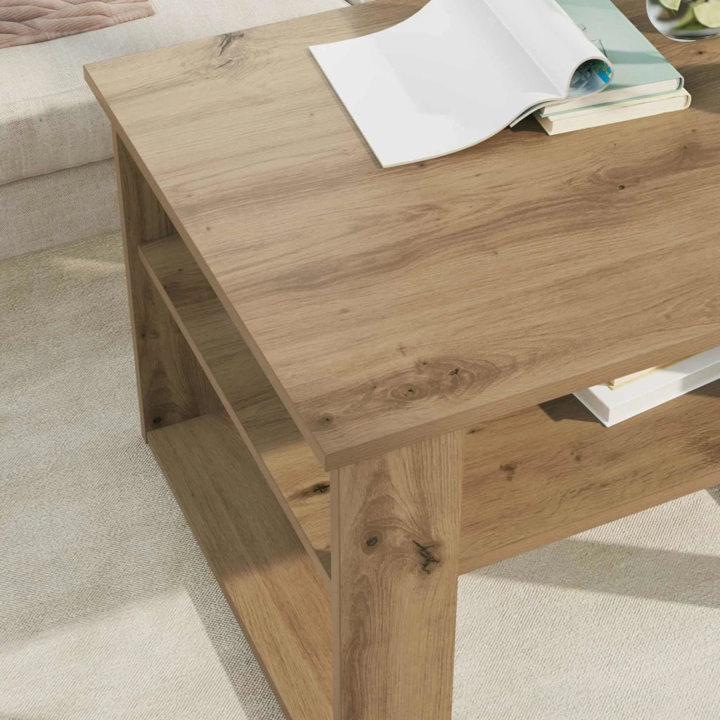 Tavolino da salotto Rovere artigianale 64 x 54 x 44 cm