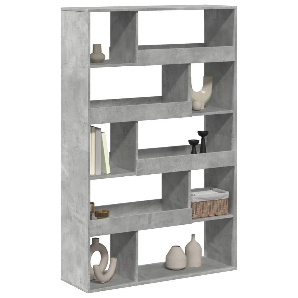 Libreria-Scaffale per Libri-Mobile di Stoccaggio Grigio Cemento 100x33x156,5 cm in Truciolato 952666