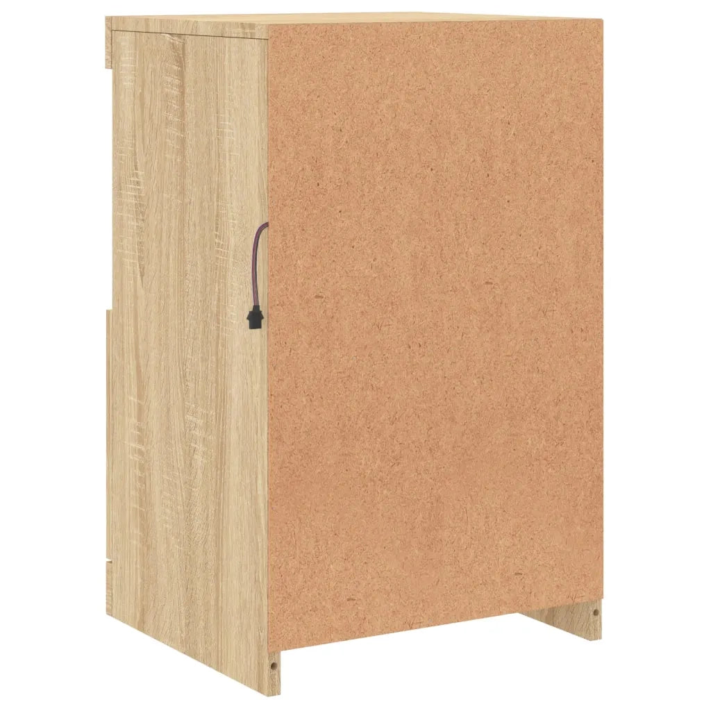 Credenza con Luci LED-Buffet-Armadio da cucina Rovere Sonoma 41x37x67 cm 781924