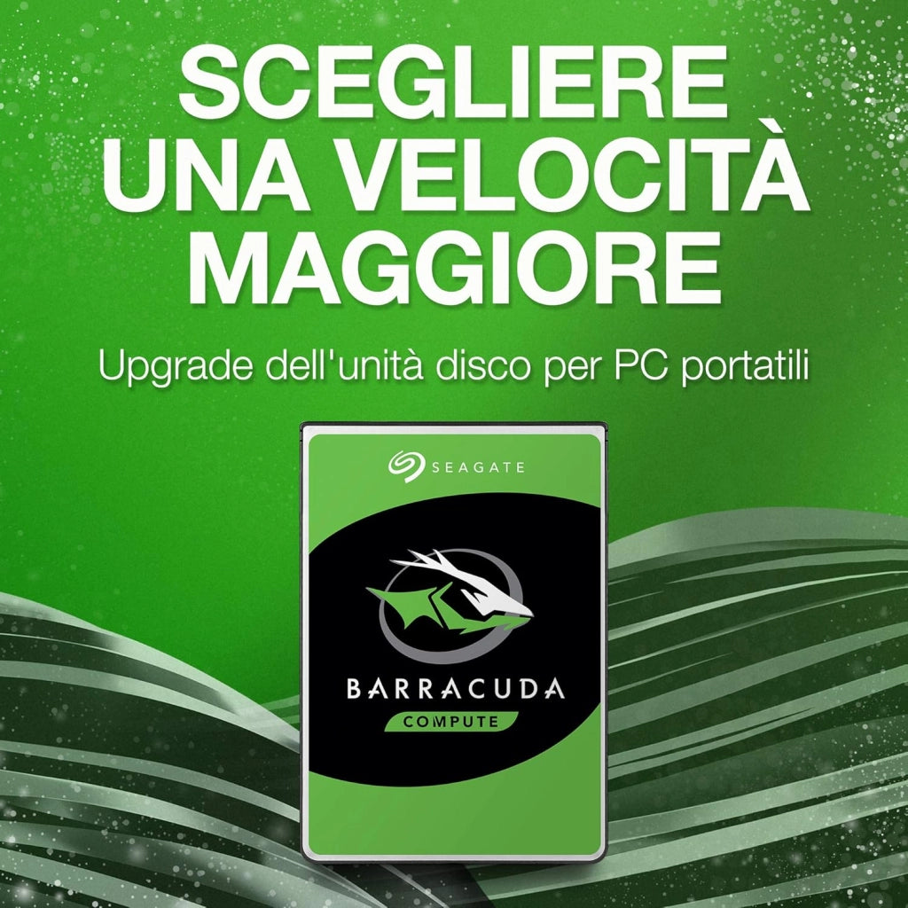 BarraCuda 1TB, Unità disco interna, 2.5", SATA 6 GB/s, 5400 RPM, 128 MB cache (ST1000LM048)