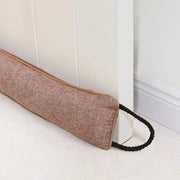 Blocco vento per porta e finestra 91 cm blocco vento per porta e finestra con orecchioni pesanti blocco vento per porta con tubo di blocco vento e isolamento acustico per porta inferiore con orecchioni per fissaggio. - marrone