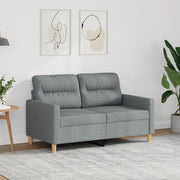 Divano a 2 Posti Grigio Chiaro 120 cm in Tessuto 359227