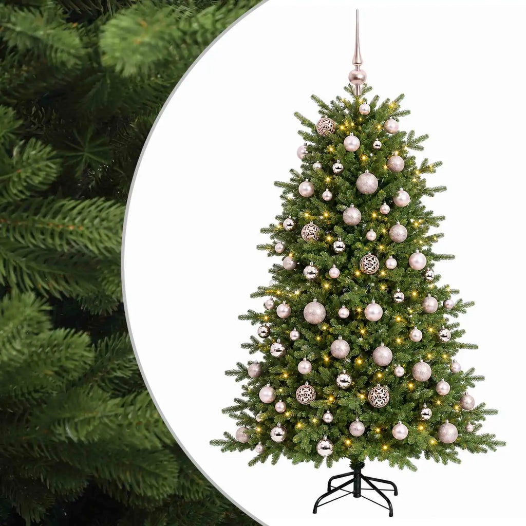 Albero di Natale artificiale con palline 210 cm 300 LED 3466700