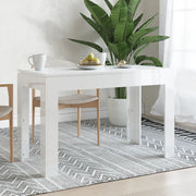 Tavolo da Pranzo Bianco Lucido 120x60x76 cm Legno Multistrato 800762