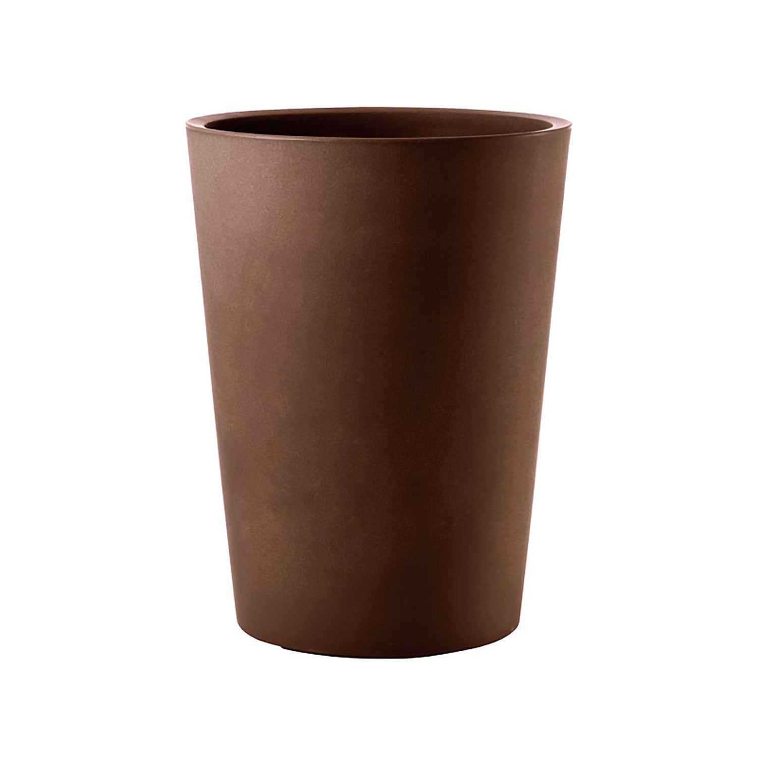 Vaso Rotondo per Piante Grandi Indoor e Outdoor Zamora Bronzo Ø33 cm in Plastica Marrone