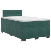 Letto box spring con materasso Verde Scuro 120 x 200 cm Velluto 3450695