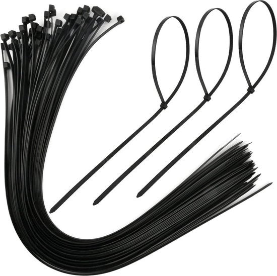 40 cavi a doppia elica neri - 760 mm x 9 mm - resistenza di trazione 50 kg - chiusura automatica - robusto - per uso domestico e giardino