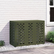 Copertura per Condizionatore d'Aria Verde Oliva 110x50x80 cm Acciaio