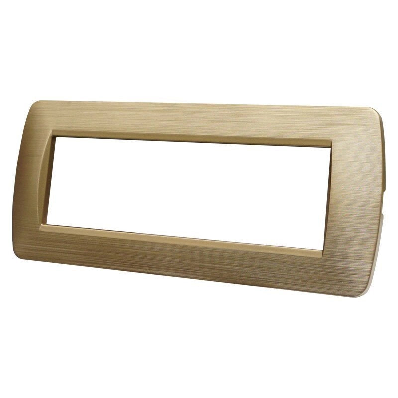 Placca Plastica Serie Space 7P Colore Oro Satinato Compatibile Con Bticino Living Light