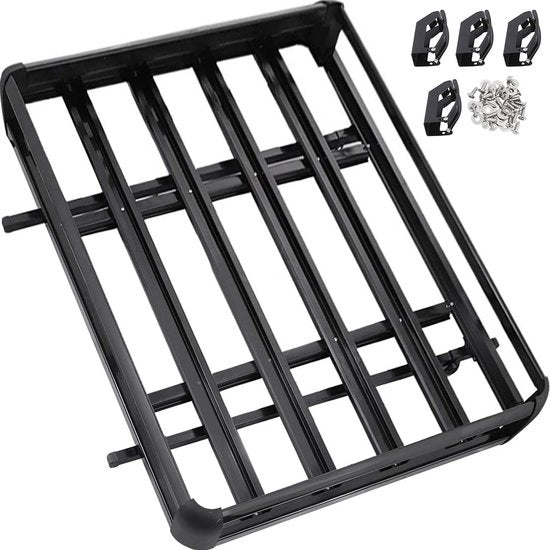 Carrello per Tetti - Carrello per Tetti Universale - Carrello per Tetti Autoportante - Carico Massimo 100 KG - Dimensioni 127 x 90 x 14 CM - Materiale Aluminium - Colore Nero