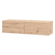Colico, Mobile Porta tv un Ripiano, 128x41.5x32h cm Marrone Rovere Nodi