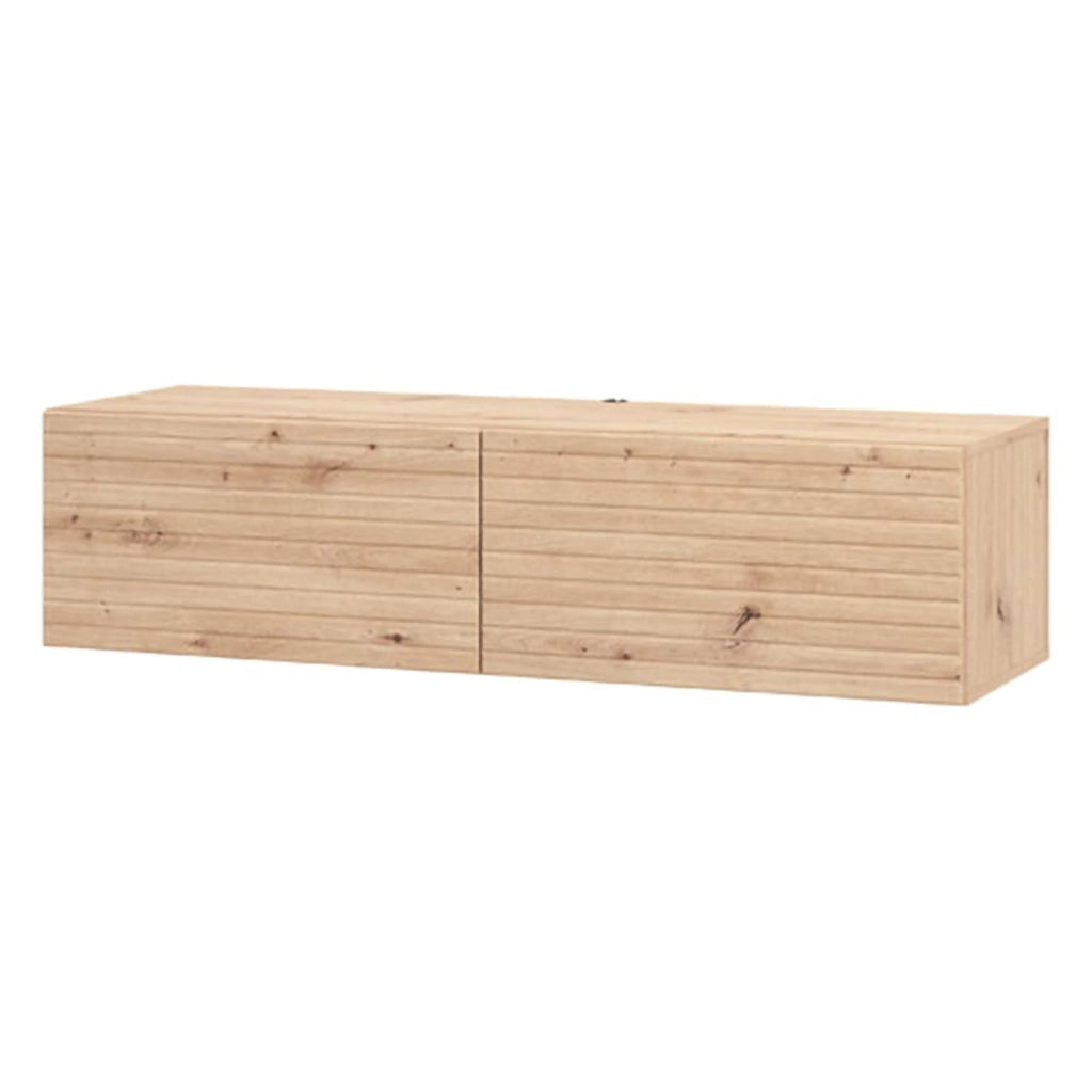 Colico, Mobile Porta tv un Ripiano, 128x41.5x32h cm Marrone Rovere Nodi