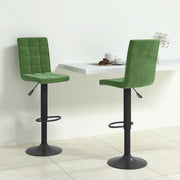 vidaXL Sgabelli da Bar 2 pz Verde Scuro in Velluto
