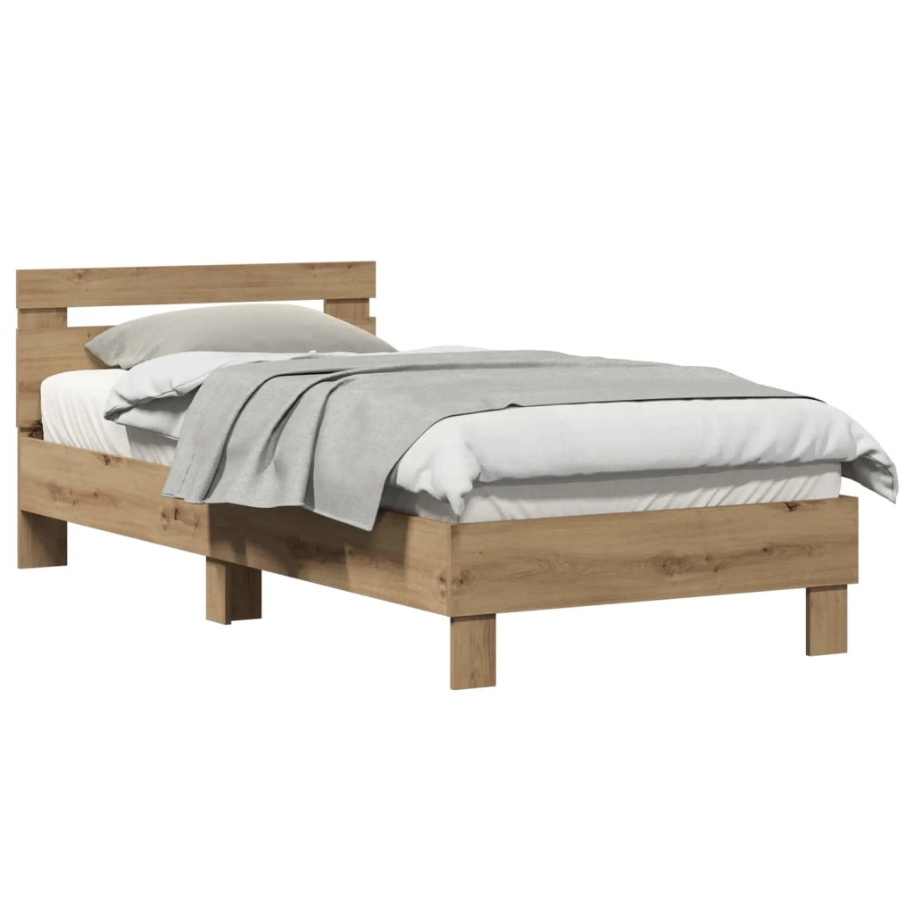 Struttura letto con testata Rovere Artigianale 80 x 200 cm 8009025