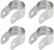 U-vorm Pijpklemmen in Acciaio Inossidabile 304 - 25mm - 4 Stuks - 45x20mm - 6mm Montaggio - Per Barche/Camper - Piastra di Fissaggio