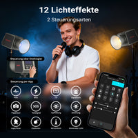 Multiblitz MB-PL Luce led portatile per fotografia 100W, Bicolore con temperatura da 2700K a 6500K, Batteria ricaricabile USB