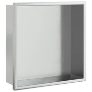 Nicchia per Doccia Argento Spazzolato 32x32x9cm in Acciaio Inox CFW7956099