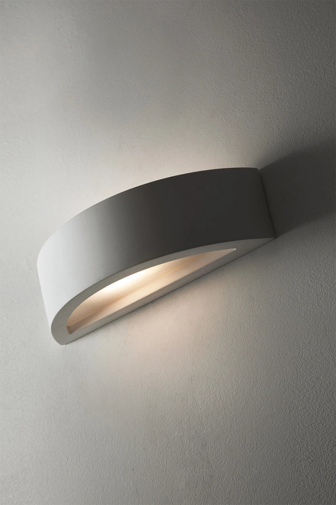 DAVID Applique in gesso biemissione per interni, attacco R7s117, potenza 80W, colore bianco verniciabile, grado IP20 - Rossini Group