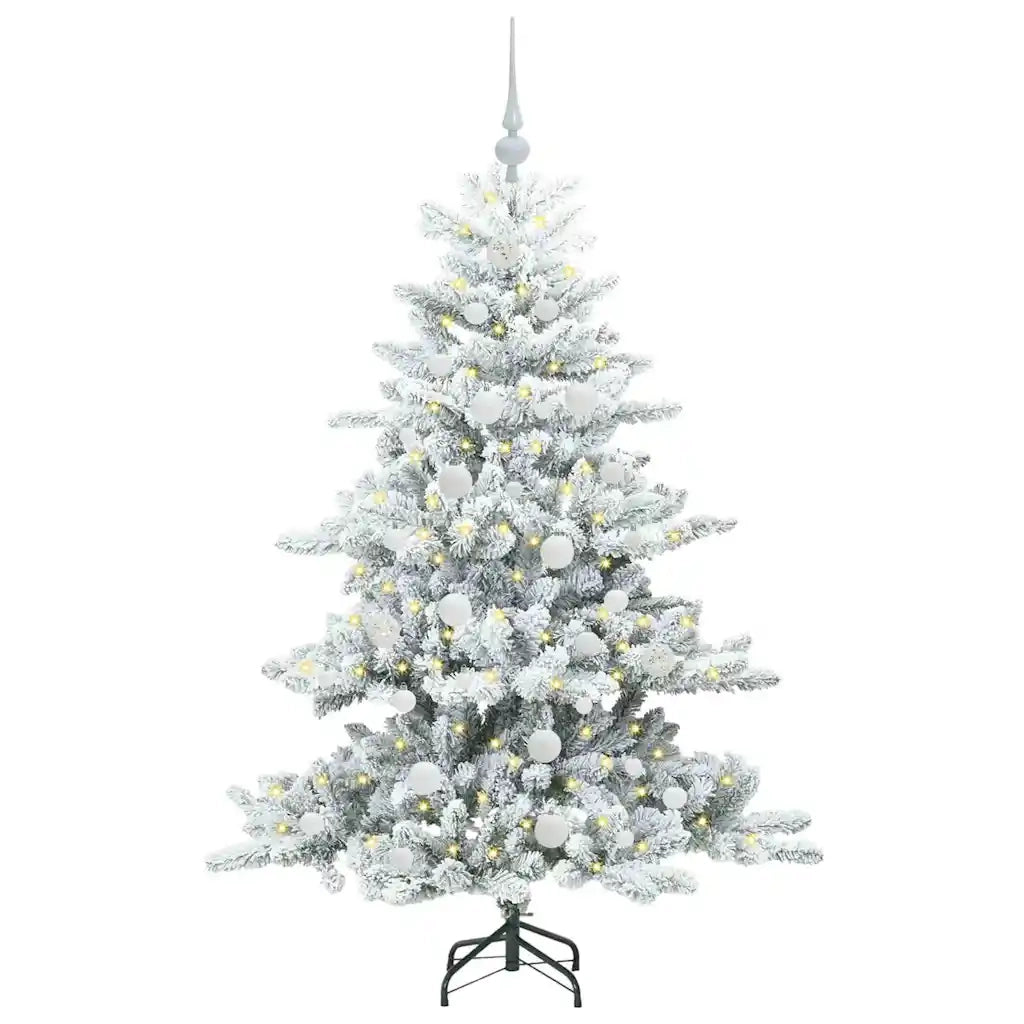 Albero di Natale | Decorazioni natalizie Artificiale con Rami Pieghevoli Bianco 150 cm