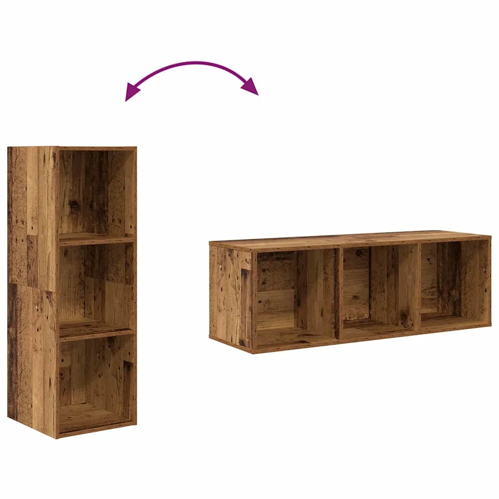 Set mobile TV 3 pcs Legno vecchio Legno multistrato