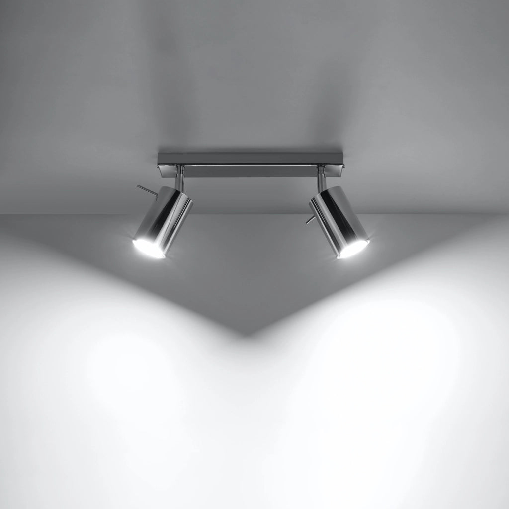 Faretto soffitto Torque 2 luci cromato GU10 Pure Lume