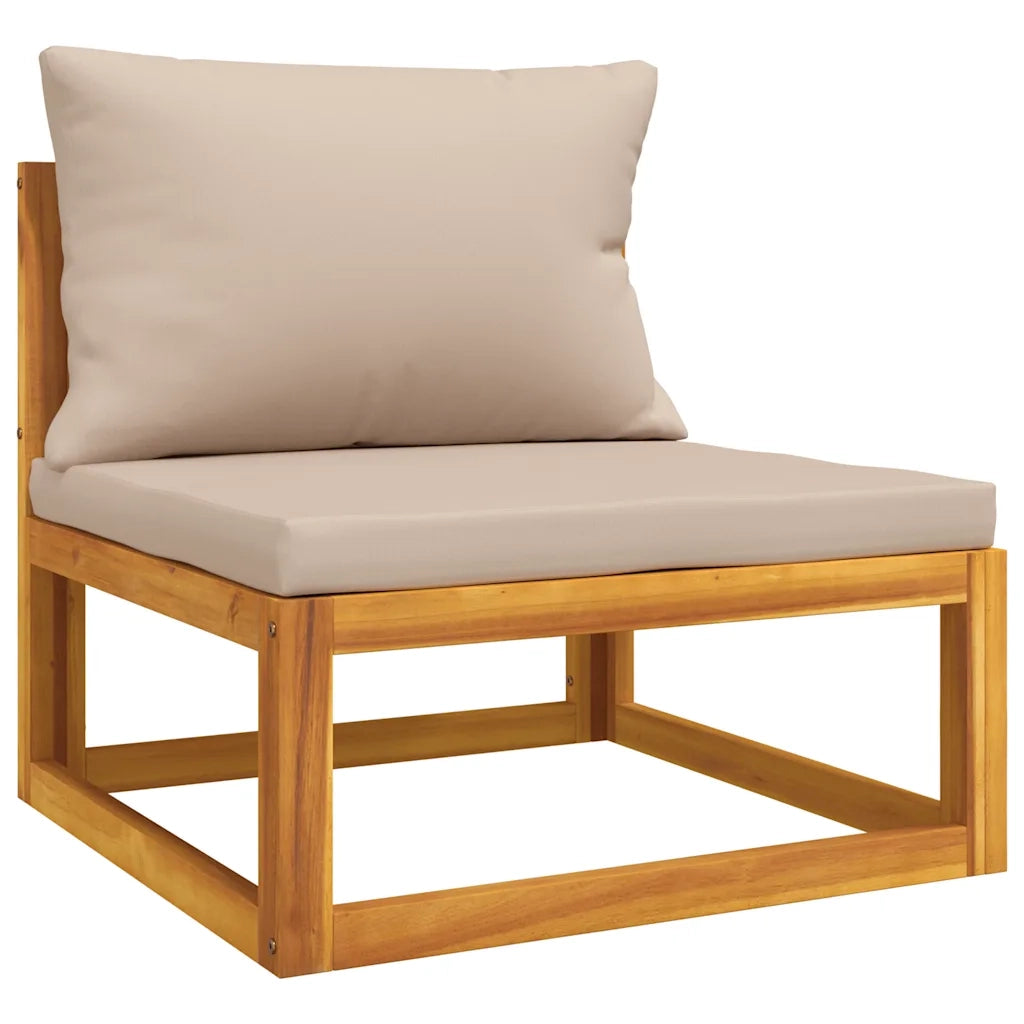 Salotto da Giardino-Set Mobili da Giardino 3pz con Cuscini Legno Massello di Acacia 451905