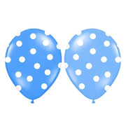Trade Shop - Set 240 Pezzi Palloncini Colore Blu Pois Feste Compleanni Party Bambini -