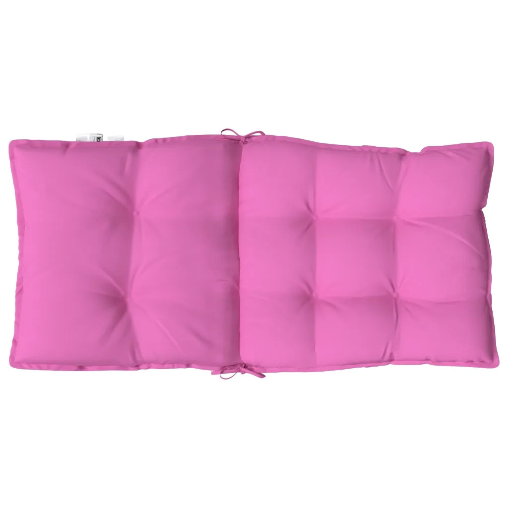 Cuscini per Sedia Schienale Basso 2 pz Rosa in Tessuto Oxford