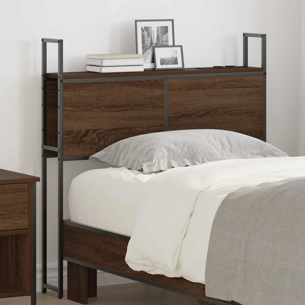 vidaXL Testata contenitore Rovere marrone 100 cm Legno multistrato