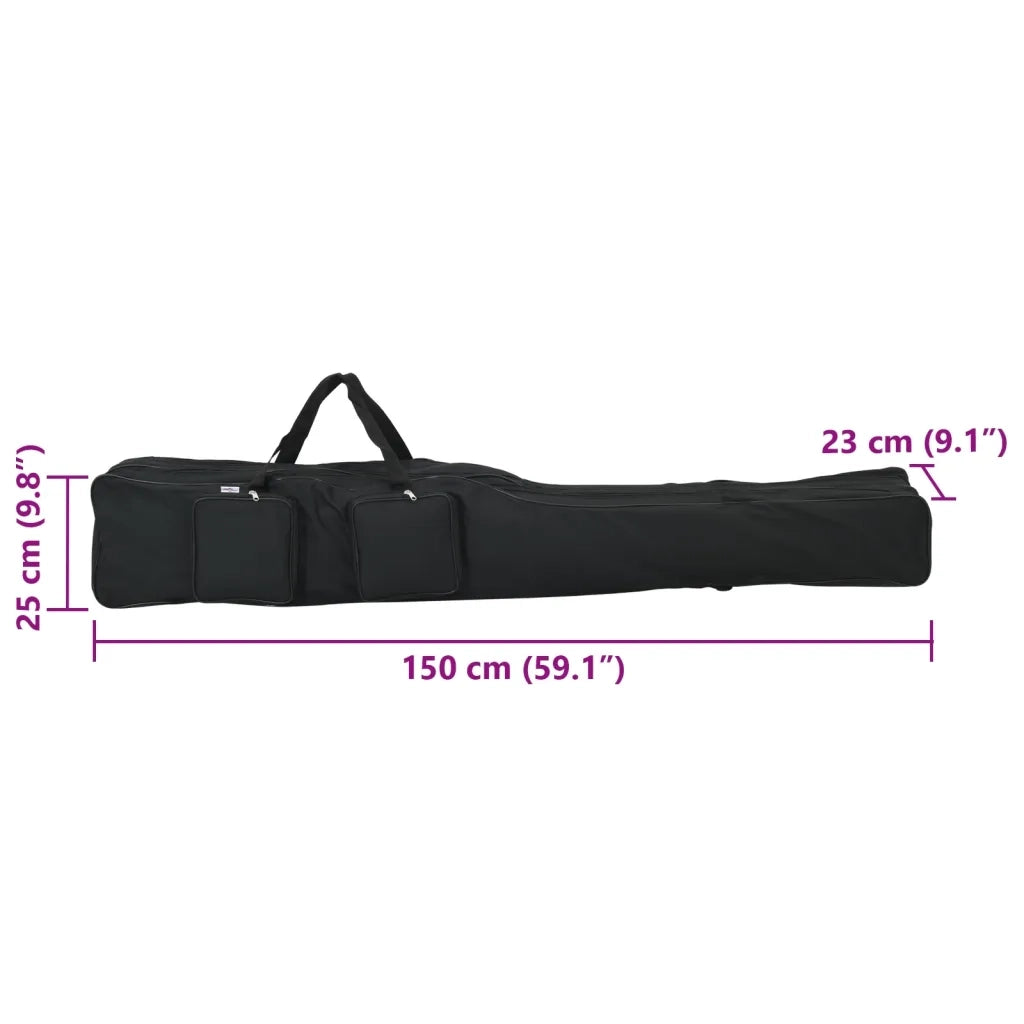 Borsa per Canna da Pesca Nera 150 cm in Tessuto Oxford CFW1685352