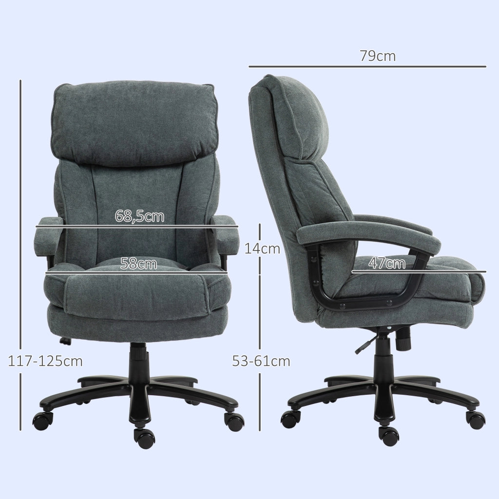 Sedia da ufficio alta portata 200 kg ¨C Xylo ¨C struttura robusta tessuto grigio