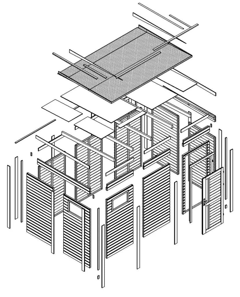 Casetta da Giardino in Legno 6,18 m² TIMBELA M326F1