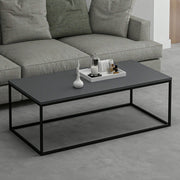 Arcella, Tavolino da Salotto Forma Rettangolare, 120x60x42h cm Nero Antracite