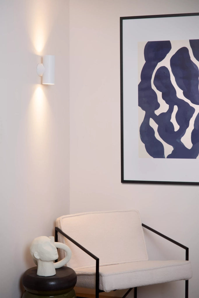 Applique tubolare bianca in alluminio BONDI 2xGU10 50W Lucide