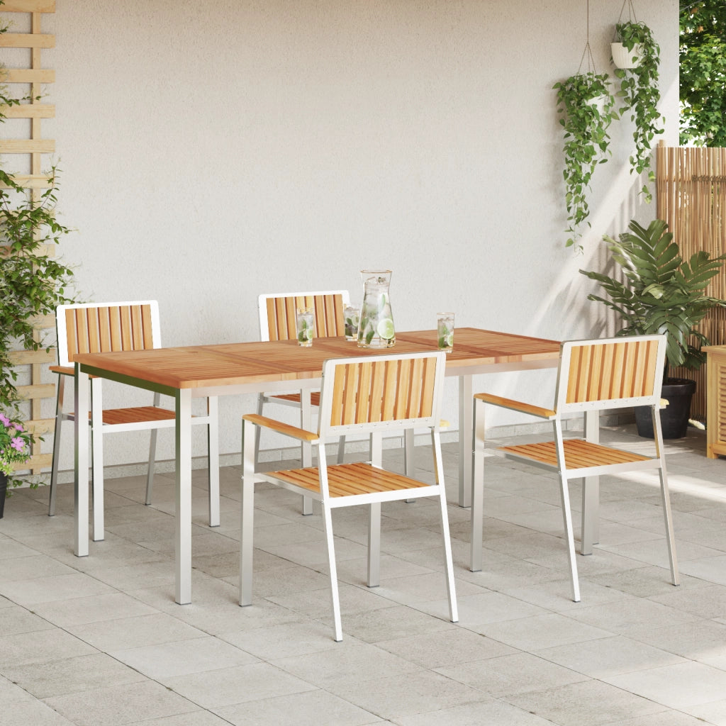 Set pranzo giardino  5 pezzi in legno massello di teak