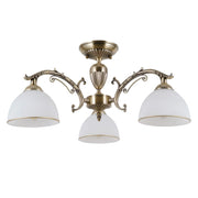 Plafoniera Italux Feneza ottone/bianco LED 3xE27 metallo 60cm