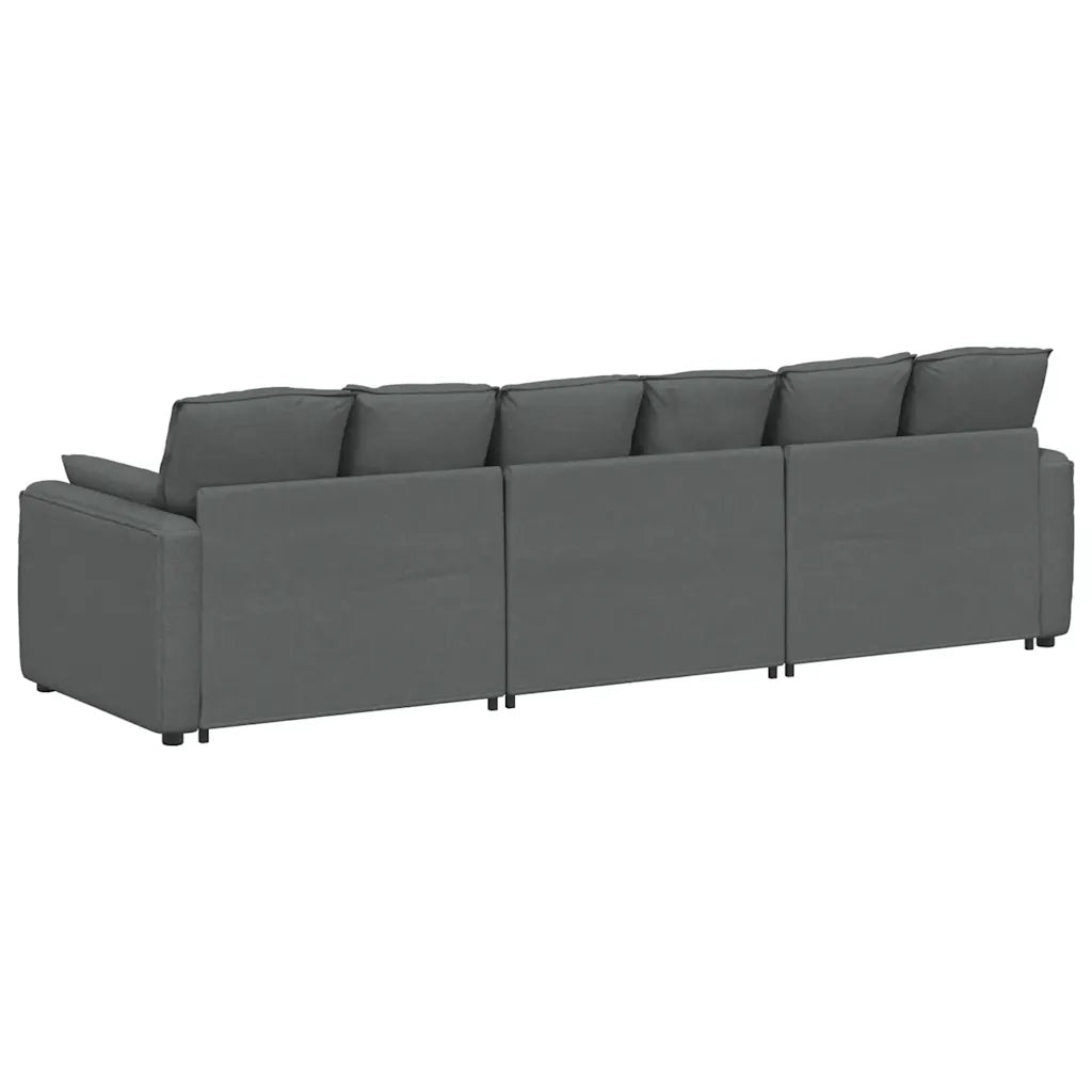 Divano Modulare con Cuscini Grigio Scuro 3321088