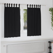 vidaXL Tende con tende 2 pcs Nero Poliestere
