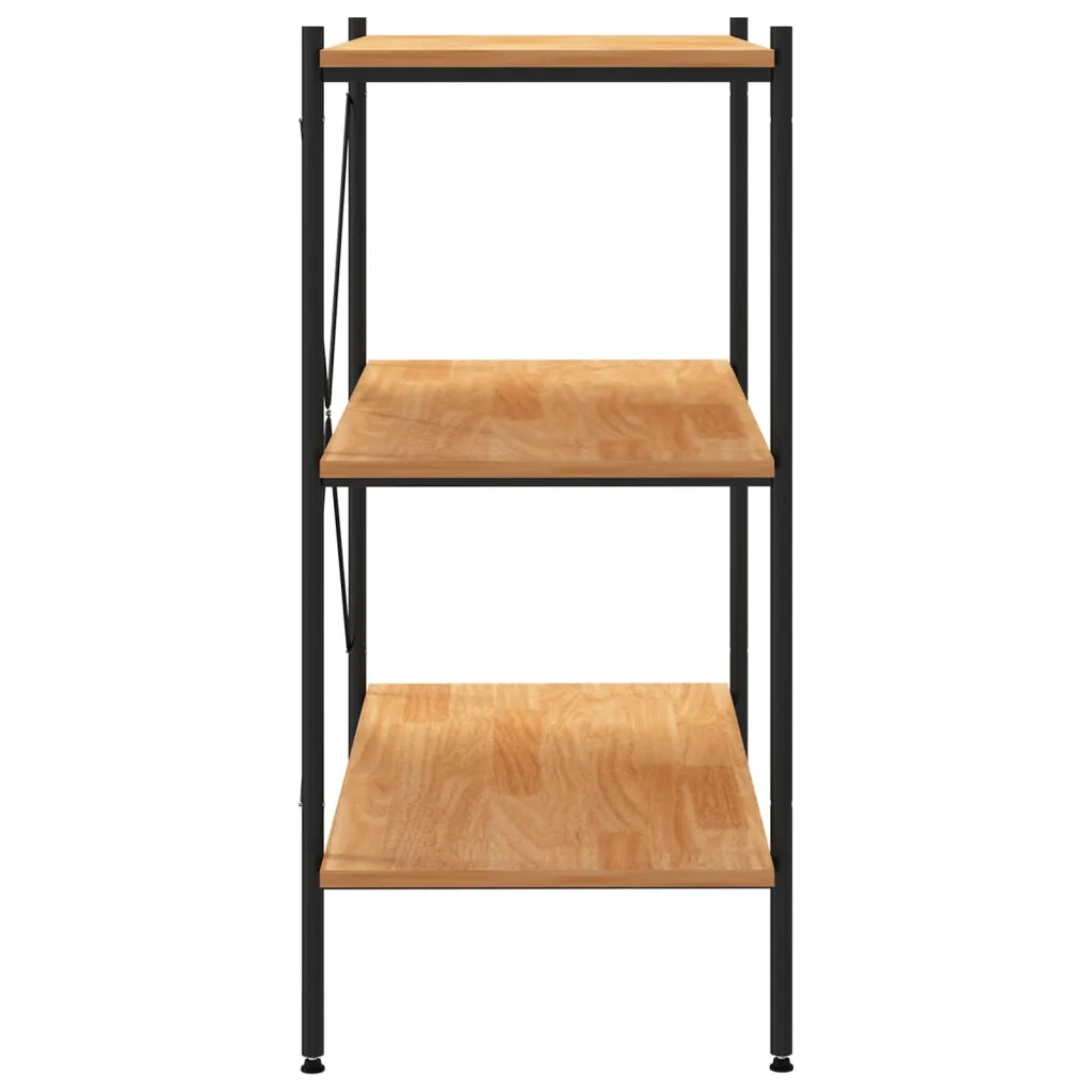 Scaffale a 3 ripiani nero e rovere 80x40x92 cm 336340