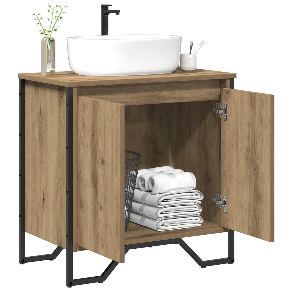 Mobile da bagno Rovere Artisan 60x35x50 cm Legno ingegnerizzato