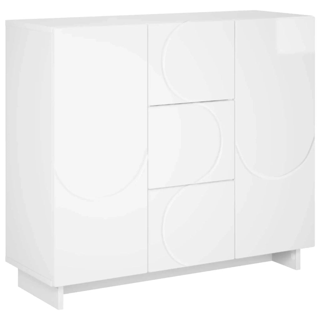 Credenza Bianco Lucido 85,5 x 31 x 75 cm Legno ingegnerizzato 8011553