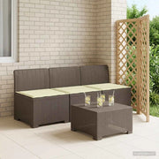 Divano da giardino 3 posti con cuscini in look rattan 3 posto 8011972