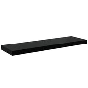 Scaffale a parete | Ripiano a parete | Mensola a parete Nero Lucido 80x23,5x3,8 cm in MDF