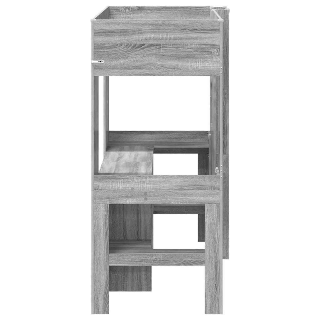 Struttura letto a castello con scrivania Grigio Sonoma 3410432