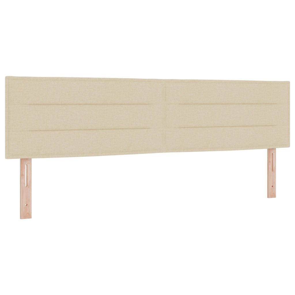 Letto Box Spring con Materasso in Crema - 180x200 cm Tessuto