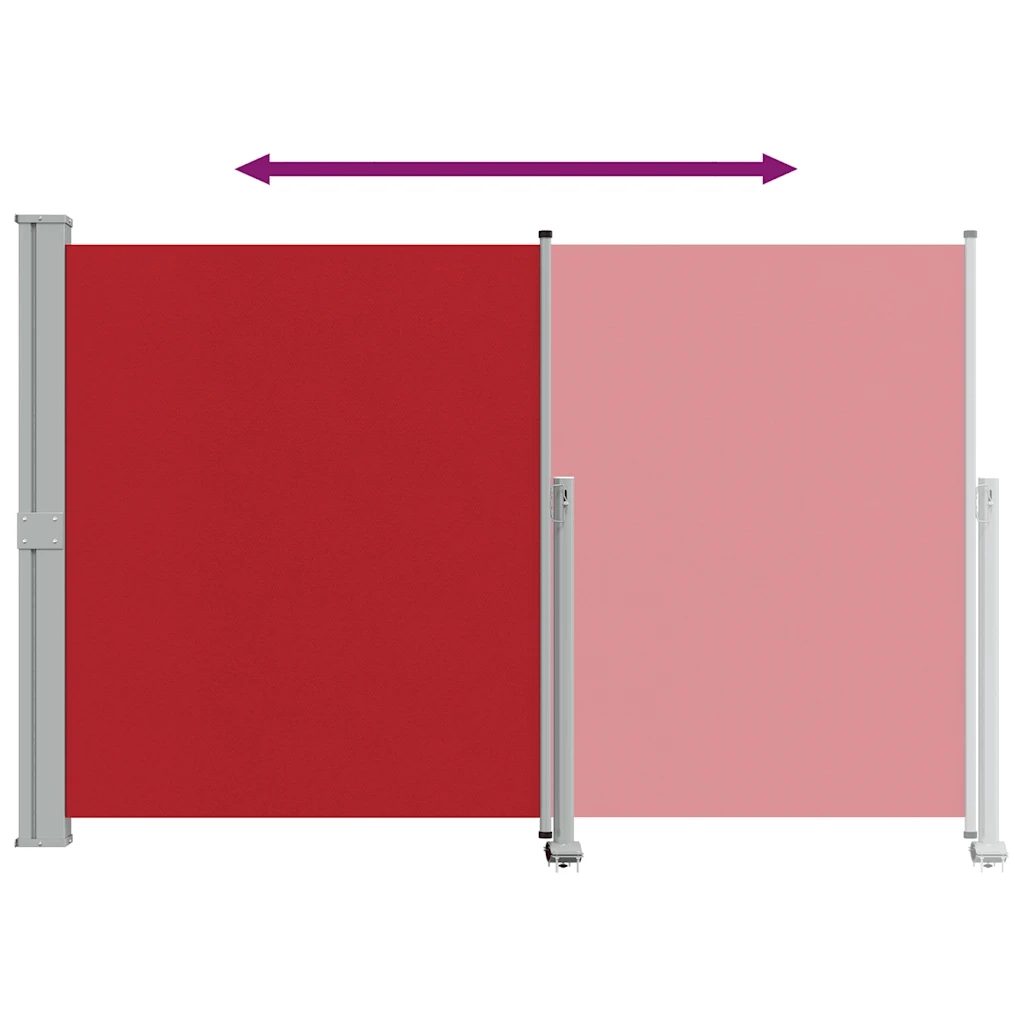 Tenda Laterale Retrattile per Patio 160x300 cm Rossa