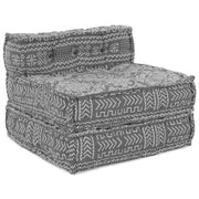 vidaXL Pouffe Geometrico Grigio chiaro 70 x 70 x 54 cm Tessuto
