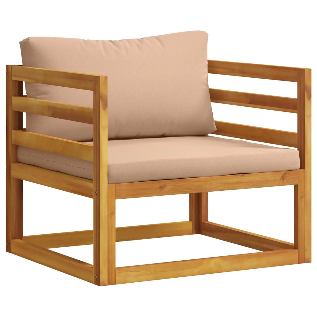 Poltrona modulare con cuscini 100 % poliestere Solid-Acacia 42028339