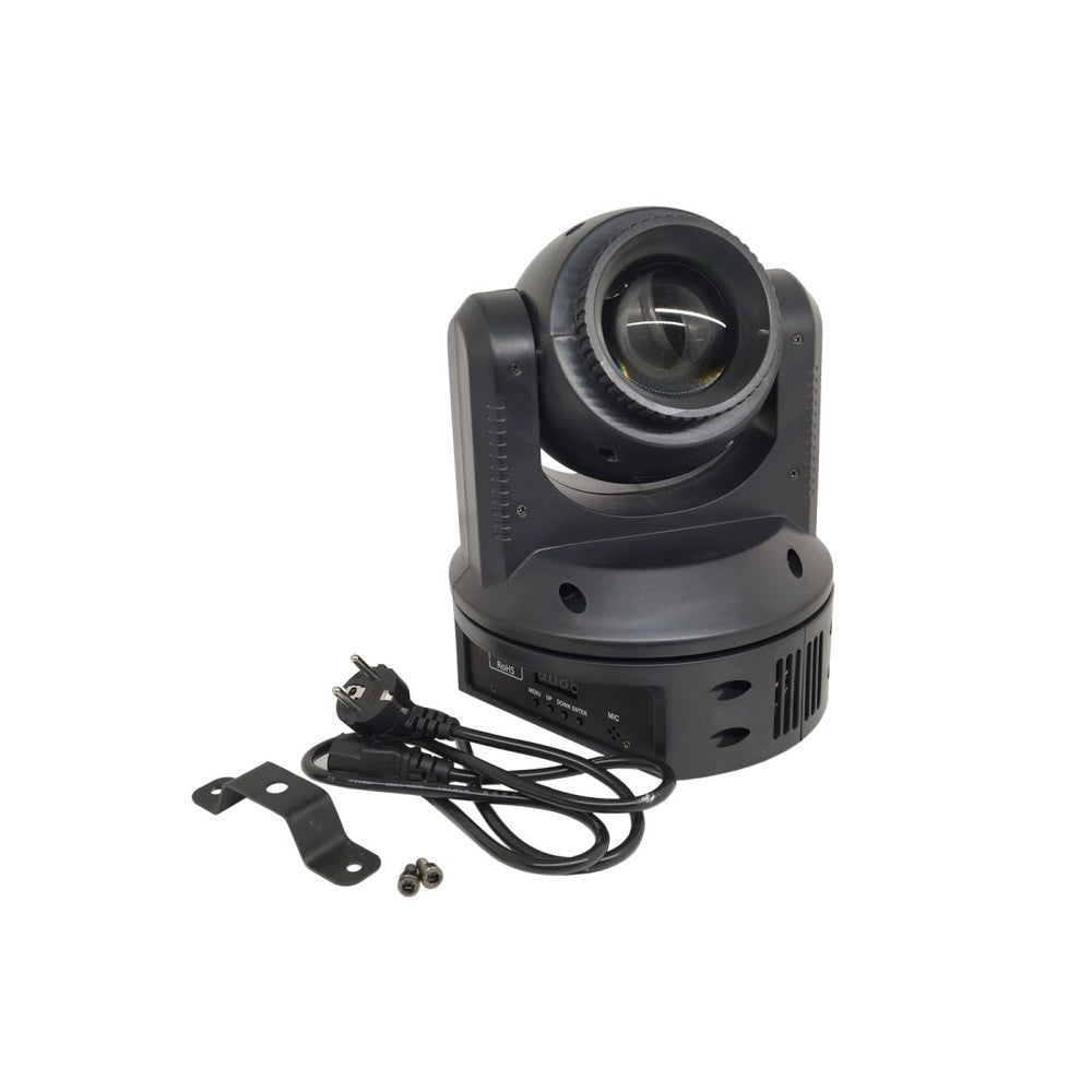 Trade Shop - Faro Faretto Led Rgb Testa Rotante Effetti Disco Dj Luce Flash Strobo Light -